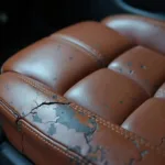 Cracked Leather Car Seat