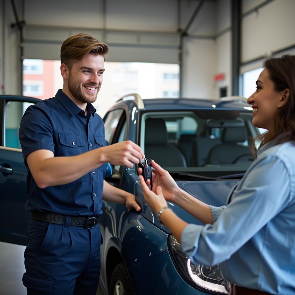 Satisfied Customer at Windsor Car Repair Shop