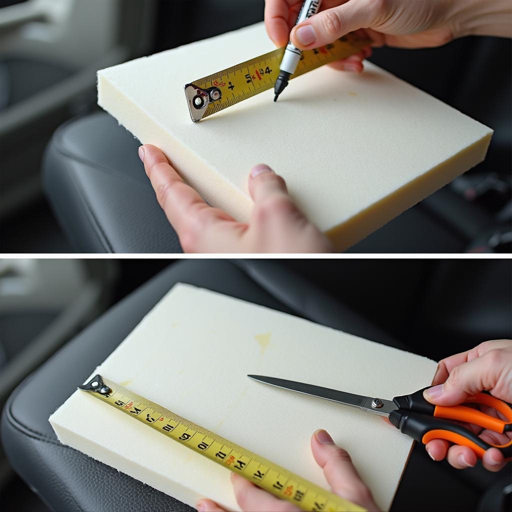 Cutting Replacement Foam for Car Seat Bolster