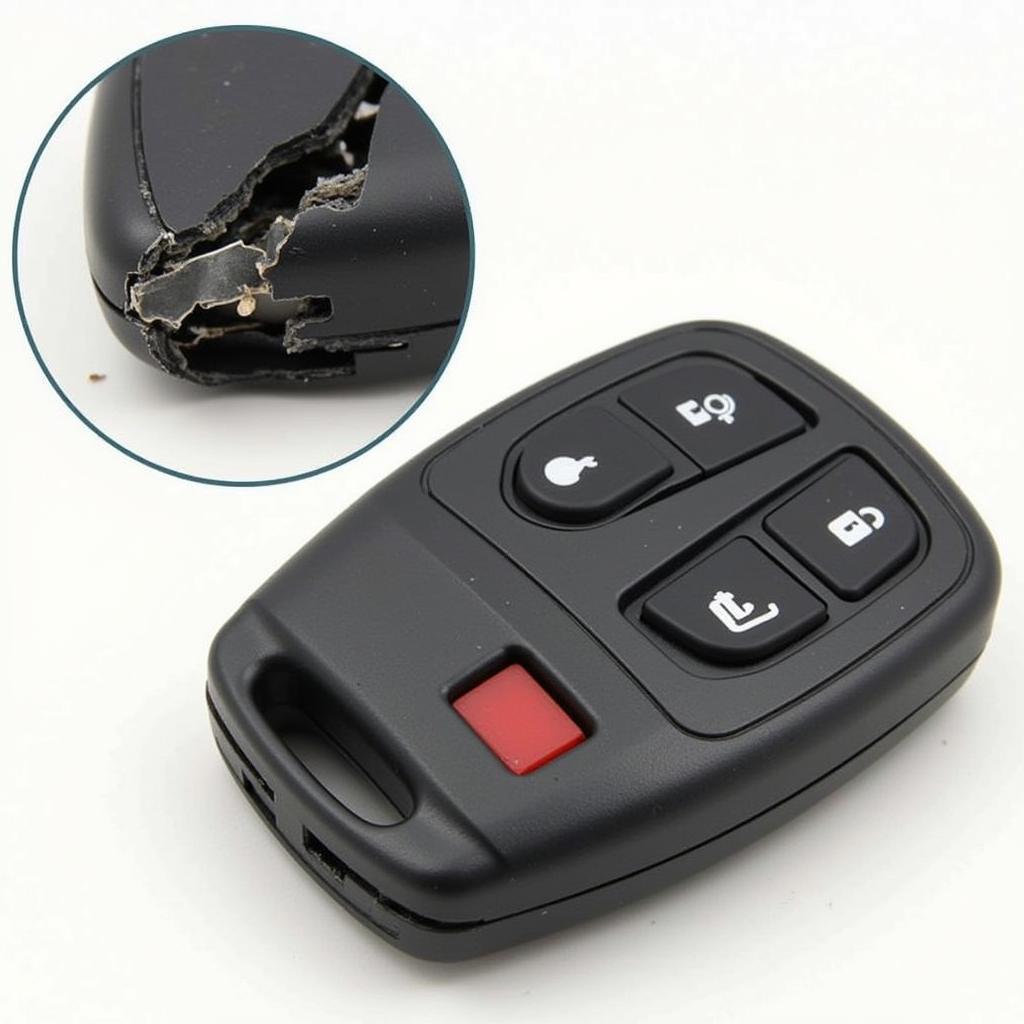 Damaged Car Key Fob