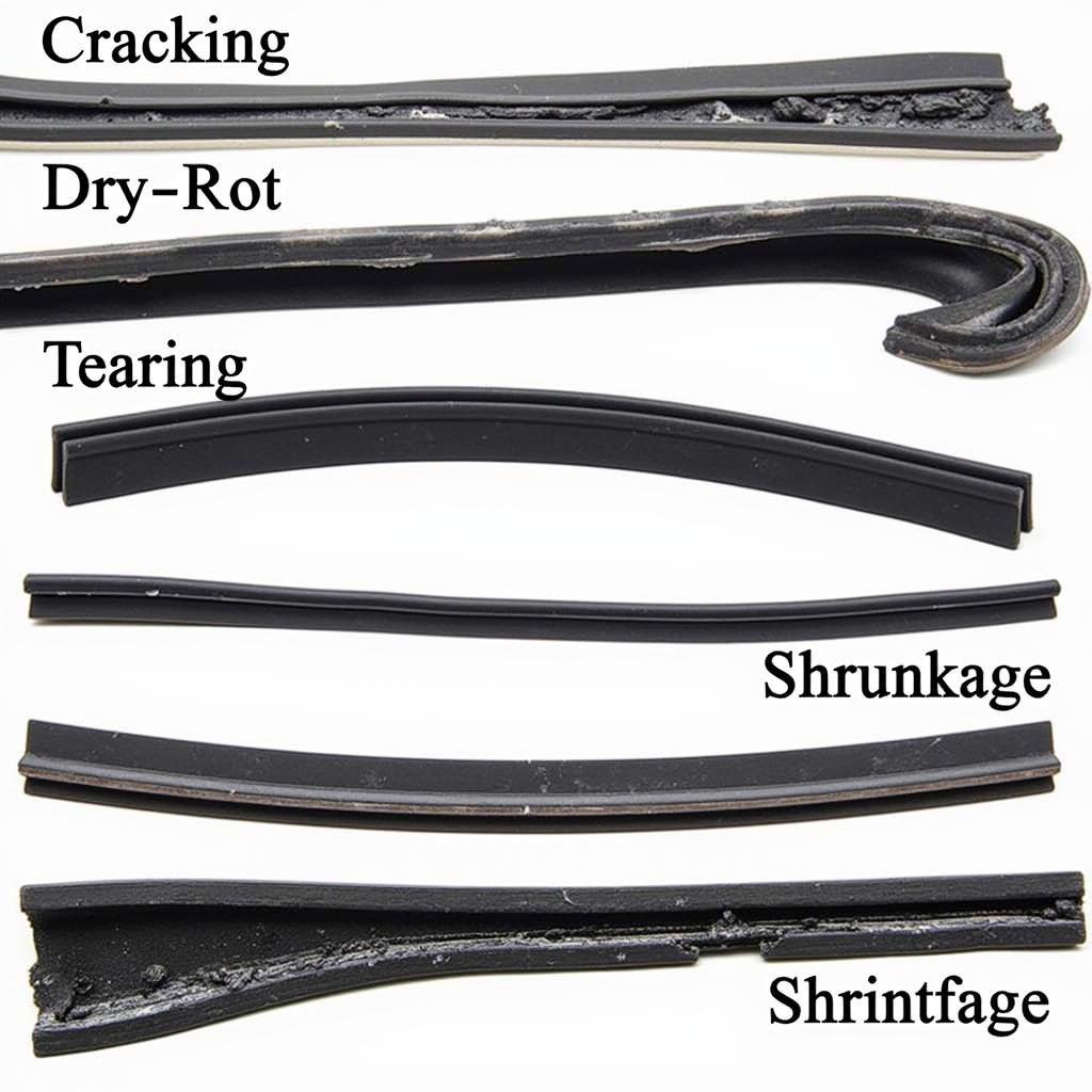 Damaged Car Window Rubber