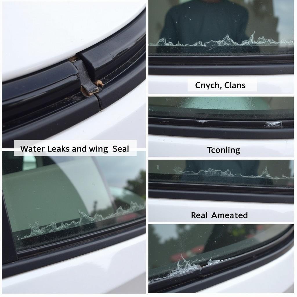 Car Window Seals Showing Signs of Damage