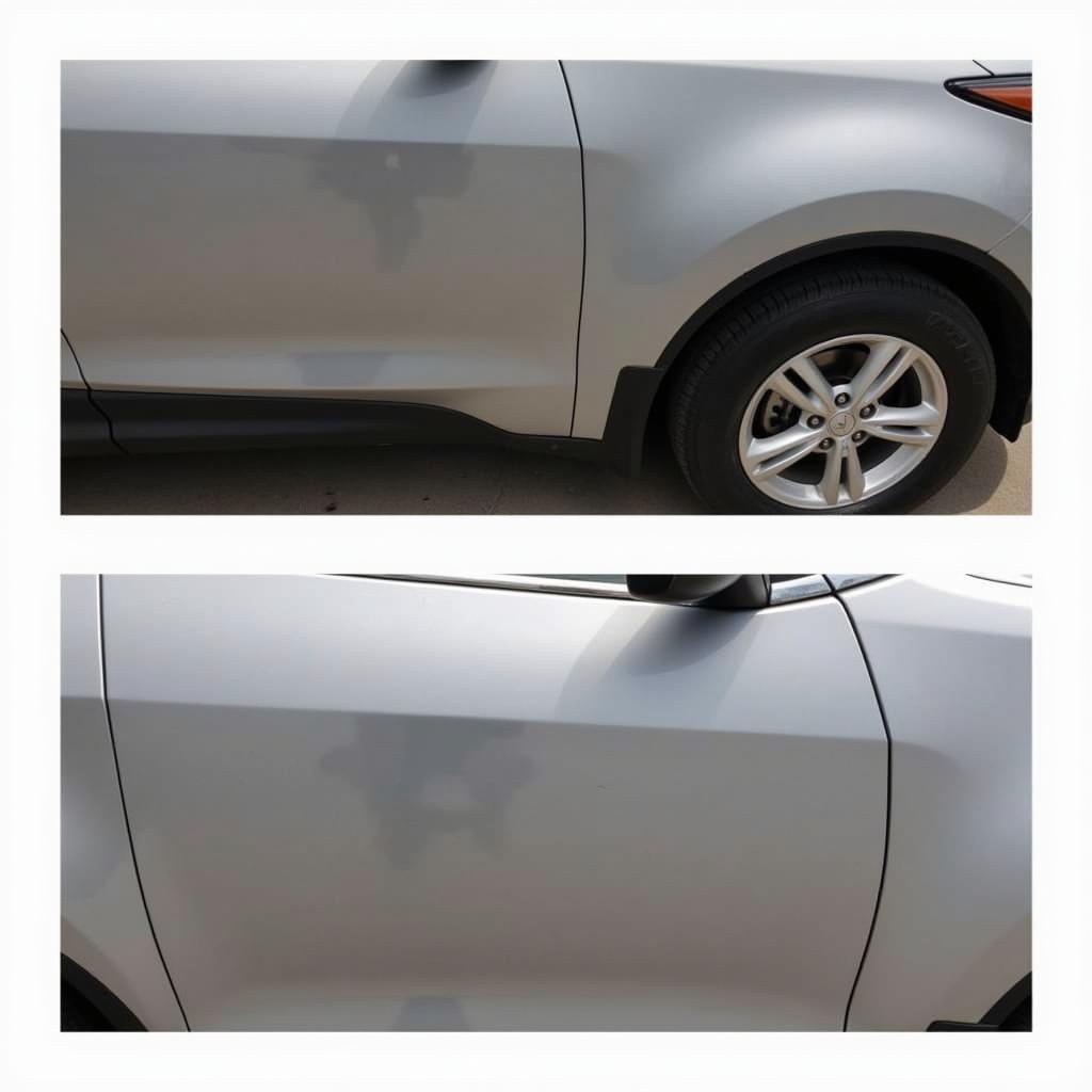 Deep Car Scratch Repair Before and After