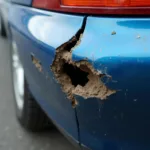 Deep Gouge in Car Bumper