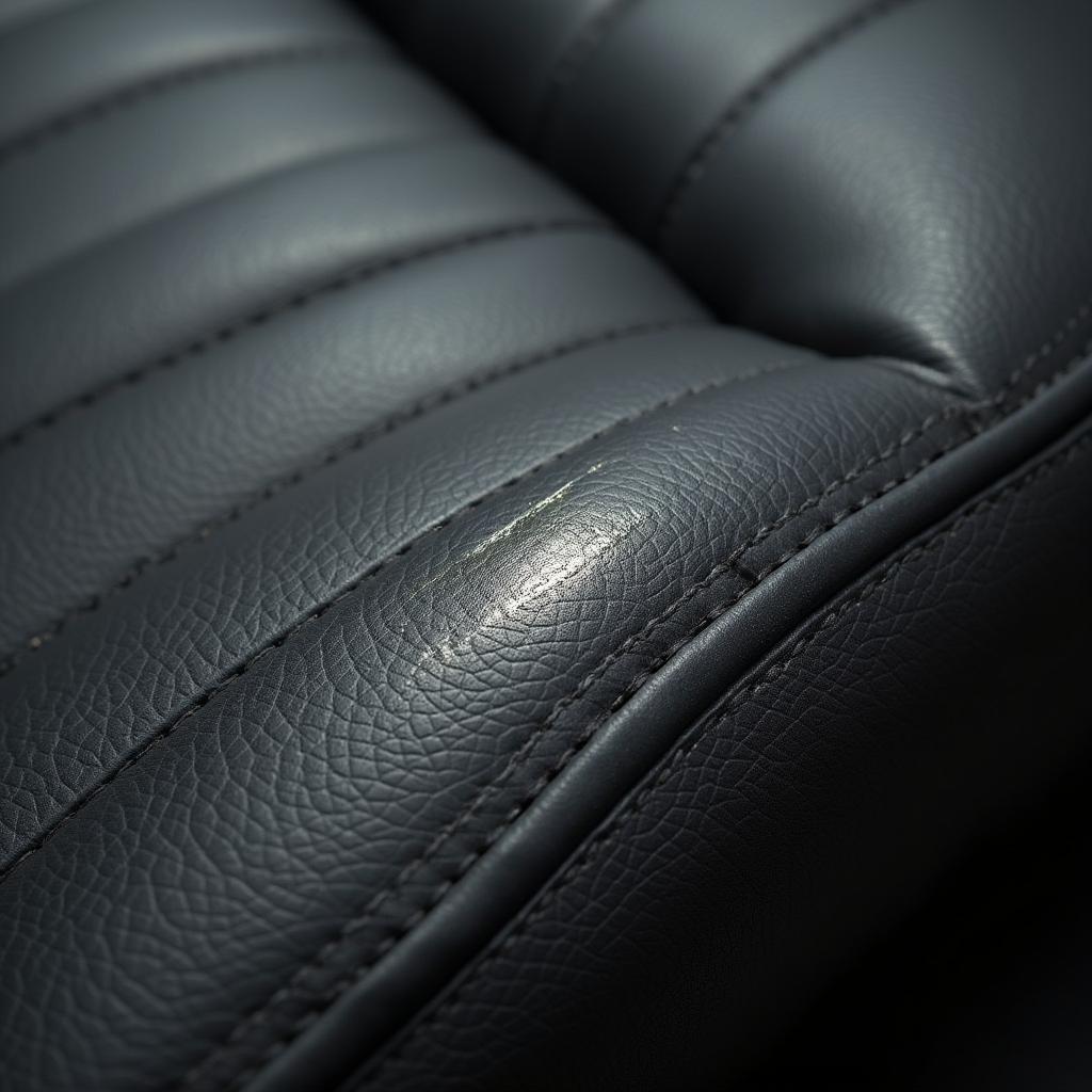 repairing a deep scratch on a leather car seat