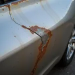 Deep Scratch on Car Bumper