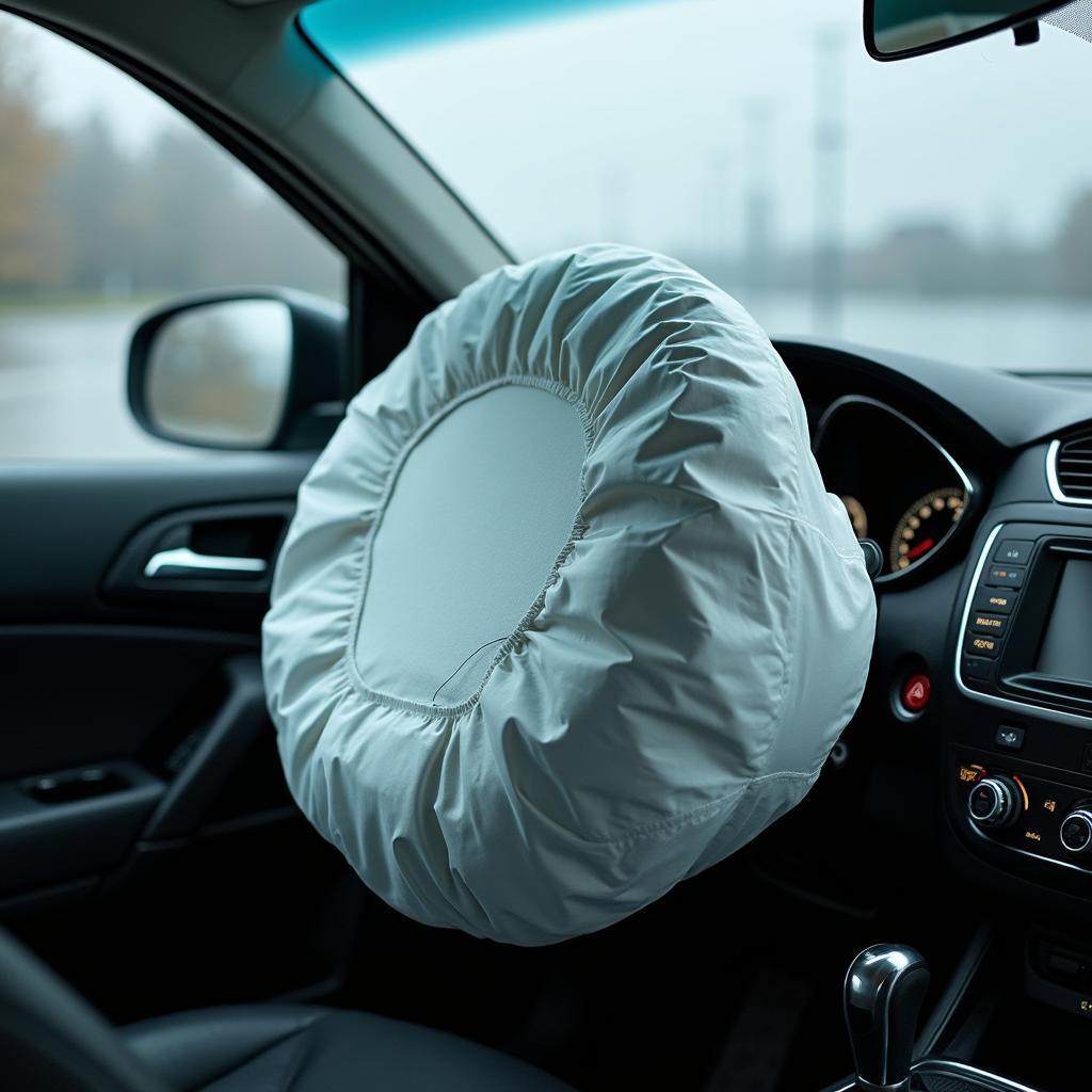 Deployed Airbag Interior