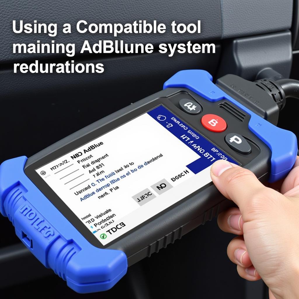 Connecting a Diagnostic Tool to an AdBlue System