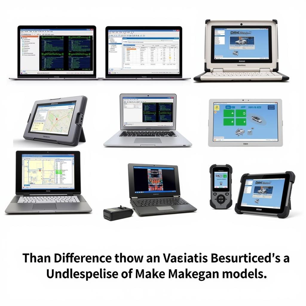 Various Diagnostic Software Interfaces on Different Devices