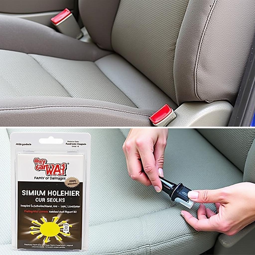 DIY Car Fabric Upholstery Repair Kit in Action