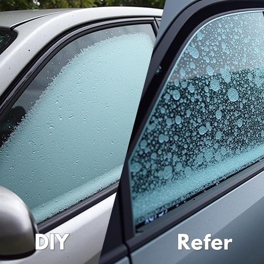 Comparing DIY and professional car window repair results