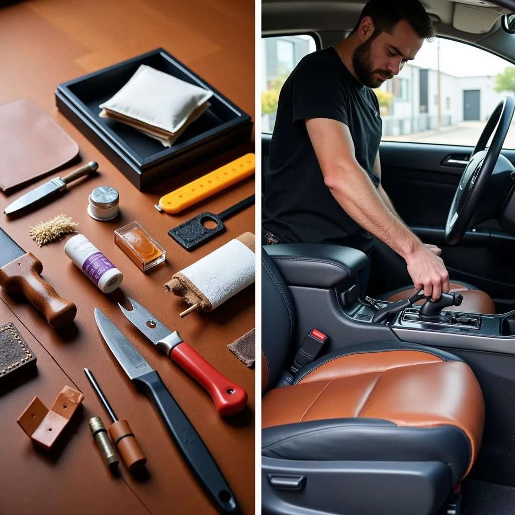 DIY Leather Repair Kit and Professional Tools