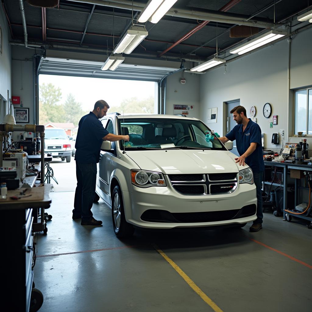 Dodge Caravan window repair shop