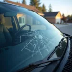 Dodge Caravan windshield crack repair