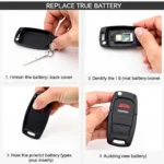 Replacing the battery in a Dodge key fob