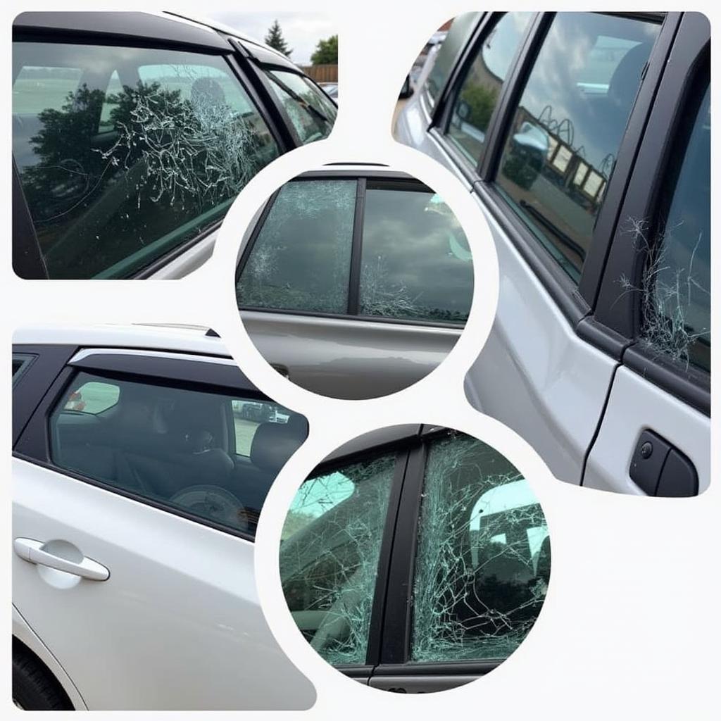 Car window damage in East London