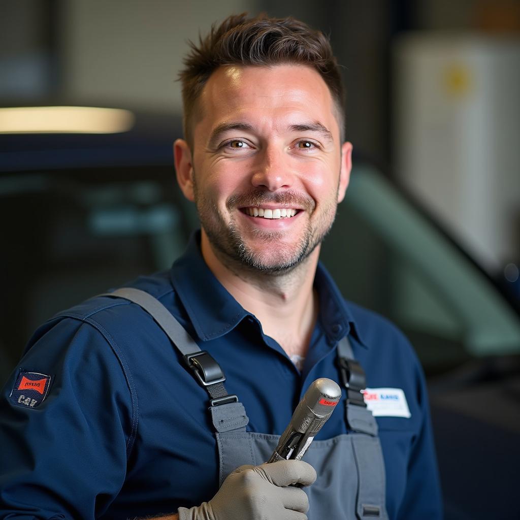 Expert car body repair technician in Eccles