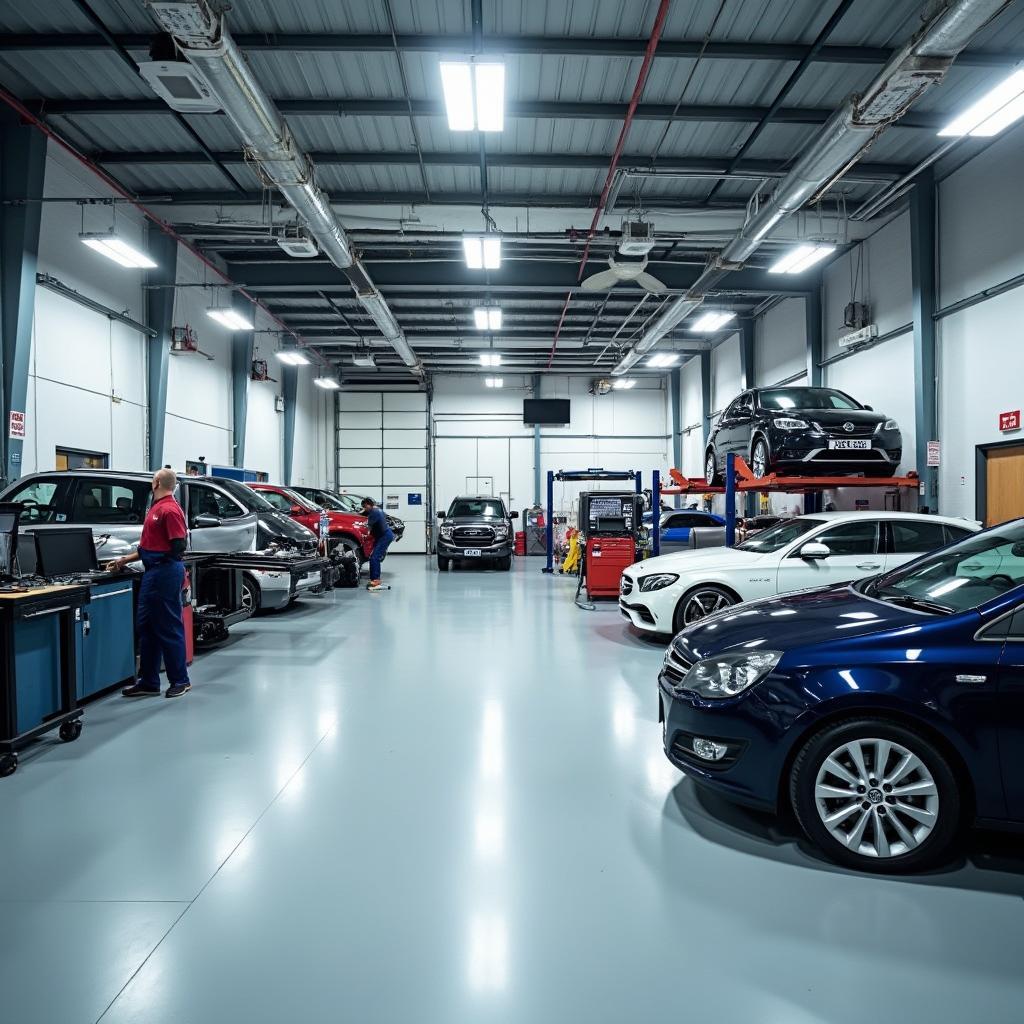 Inside an Eccles car repair shop