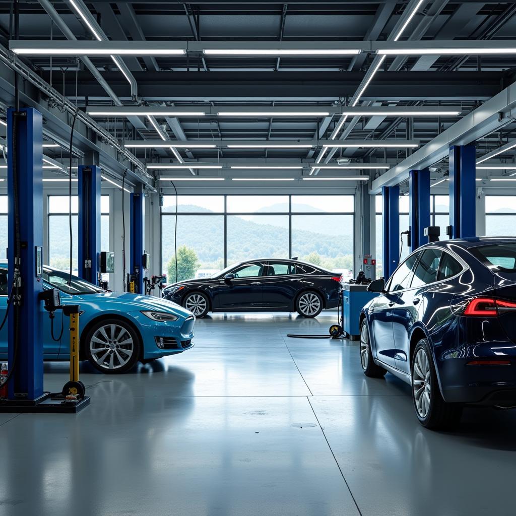 Electric Car Repair Shop