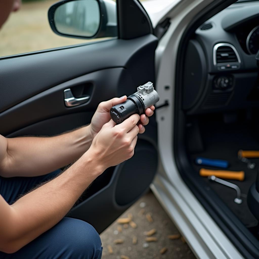 Replacing a car electric window motor