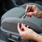 Repairing a fabric car seat