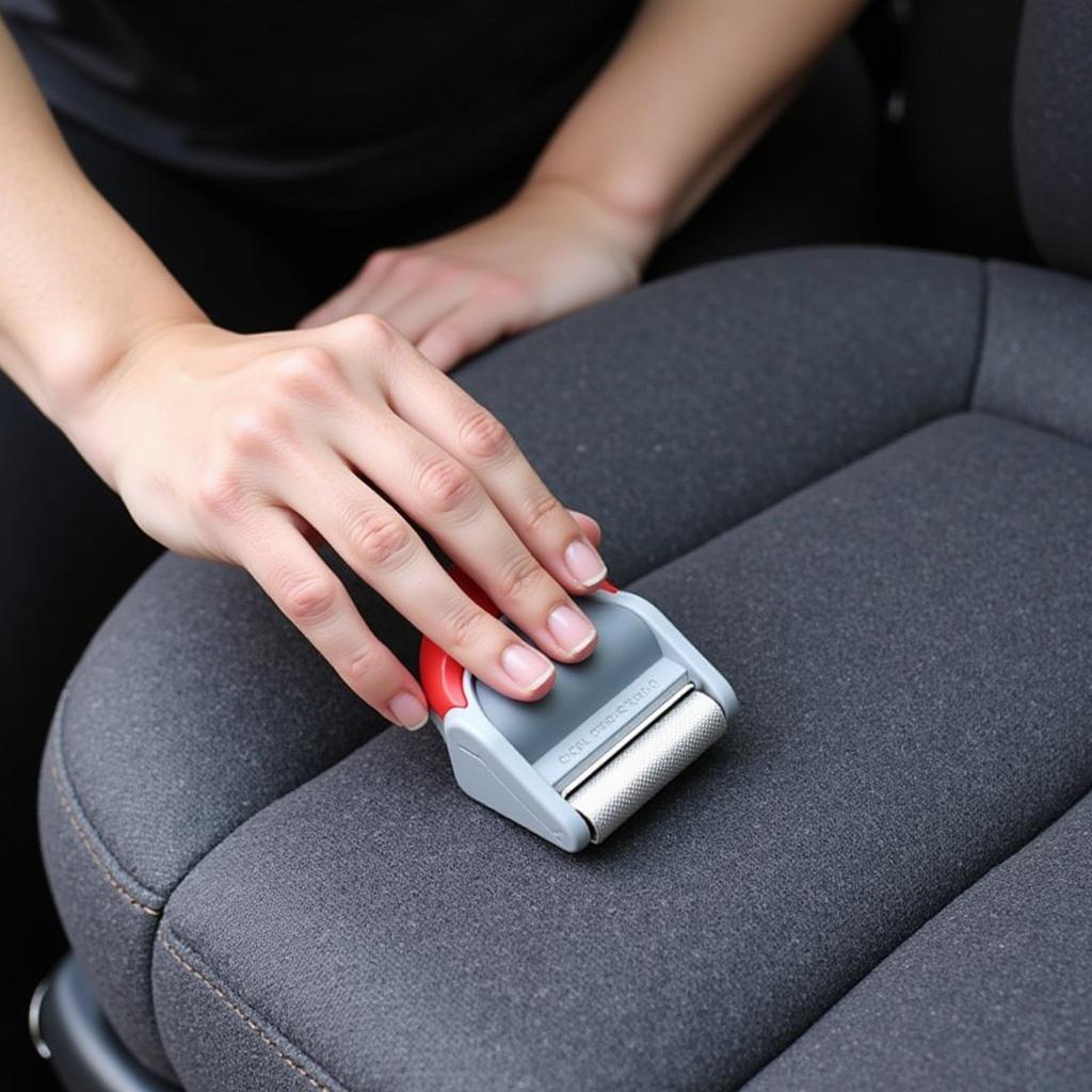 Using a Fabric Shaver to Repair a Cigarette Burn