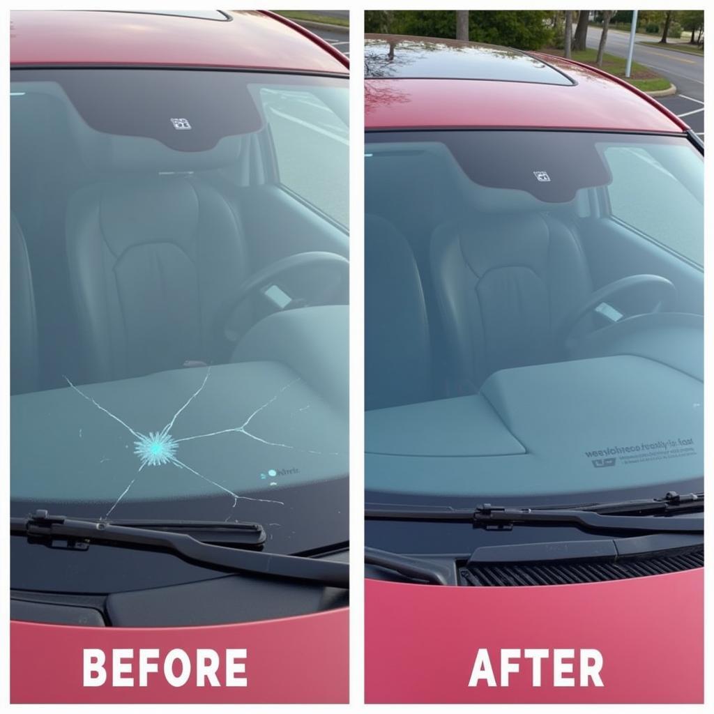 Fairfax County Car Window Repair Before and After