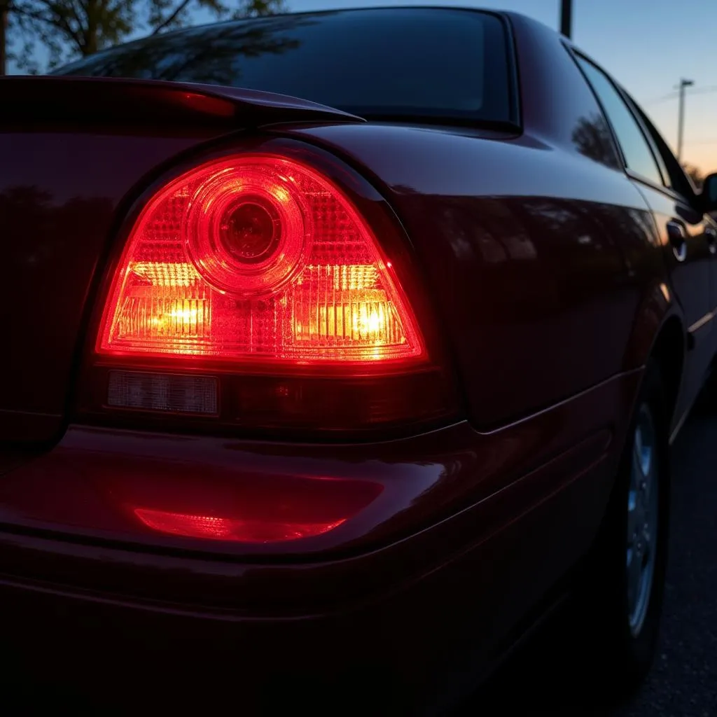 Car with a Faulty Brake Light