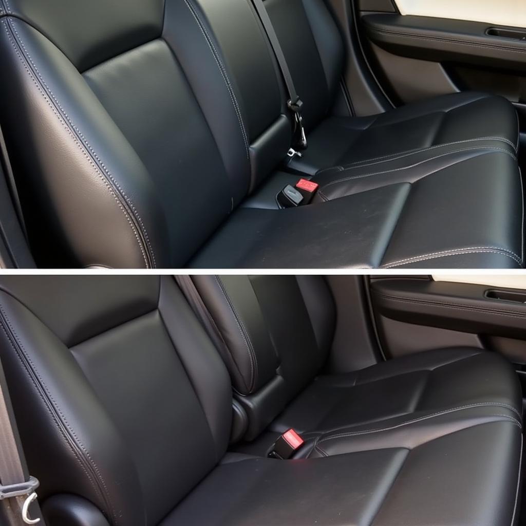 Finished Leather Car Seat Repair