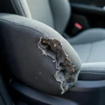 Deteriorated car seat foam