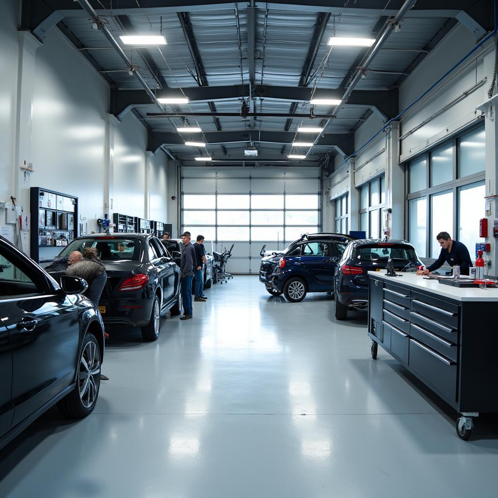 Folkestone Car Body Repair Shop Interior