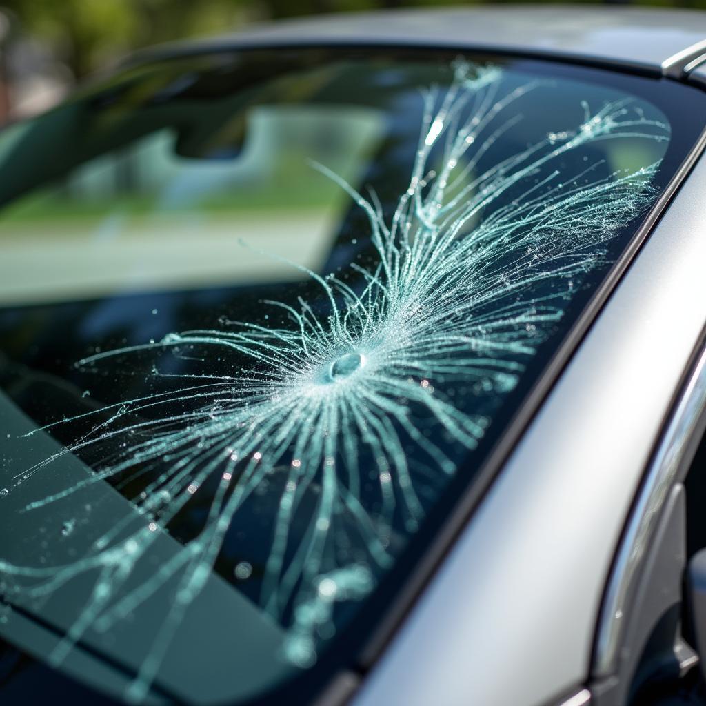 Car window damage in Fort Payne, AL