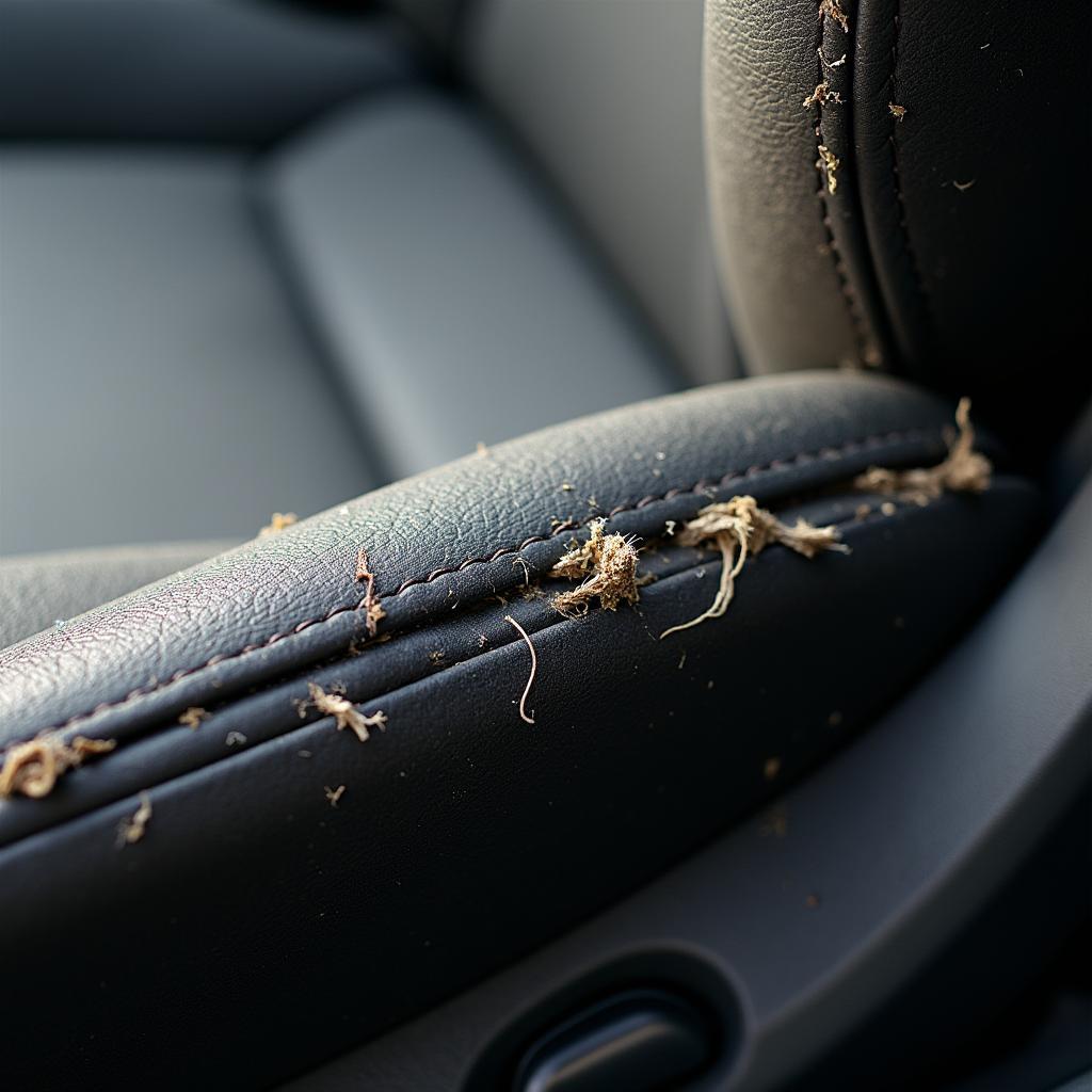 Example of a Frayed Car Seat