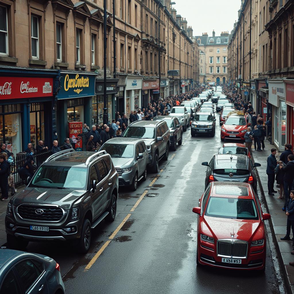 Car body repair shop on Glasgow's South Street