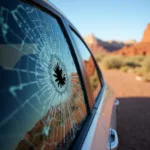 Car Window Damage in Gold Canyon