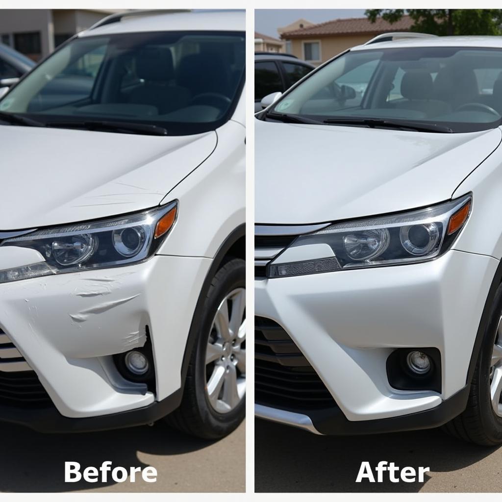 Car Before and After Body Repair