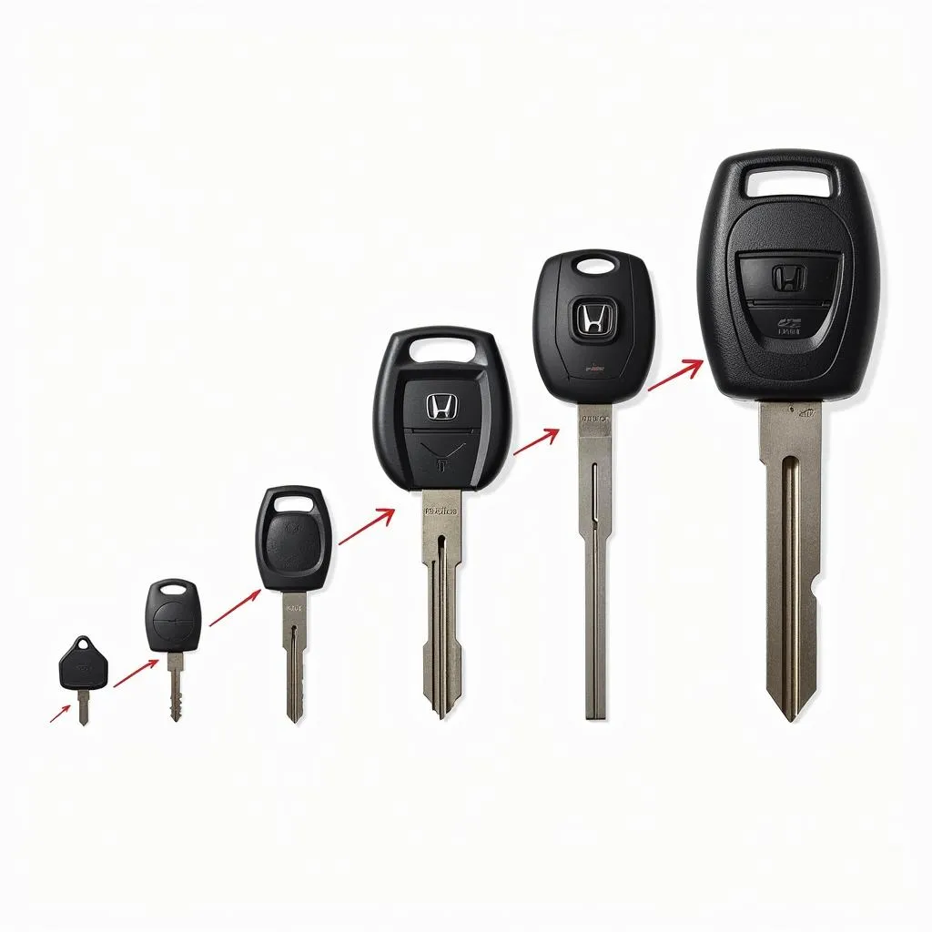 Different types of Honda Civic car keys