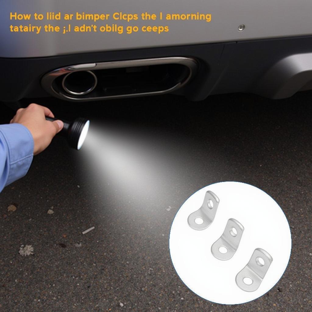 Inspecting bumper clips underneath a car