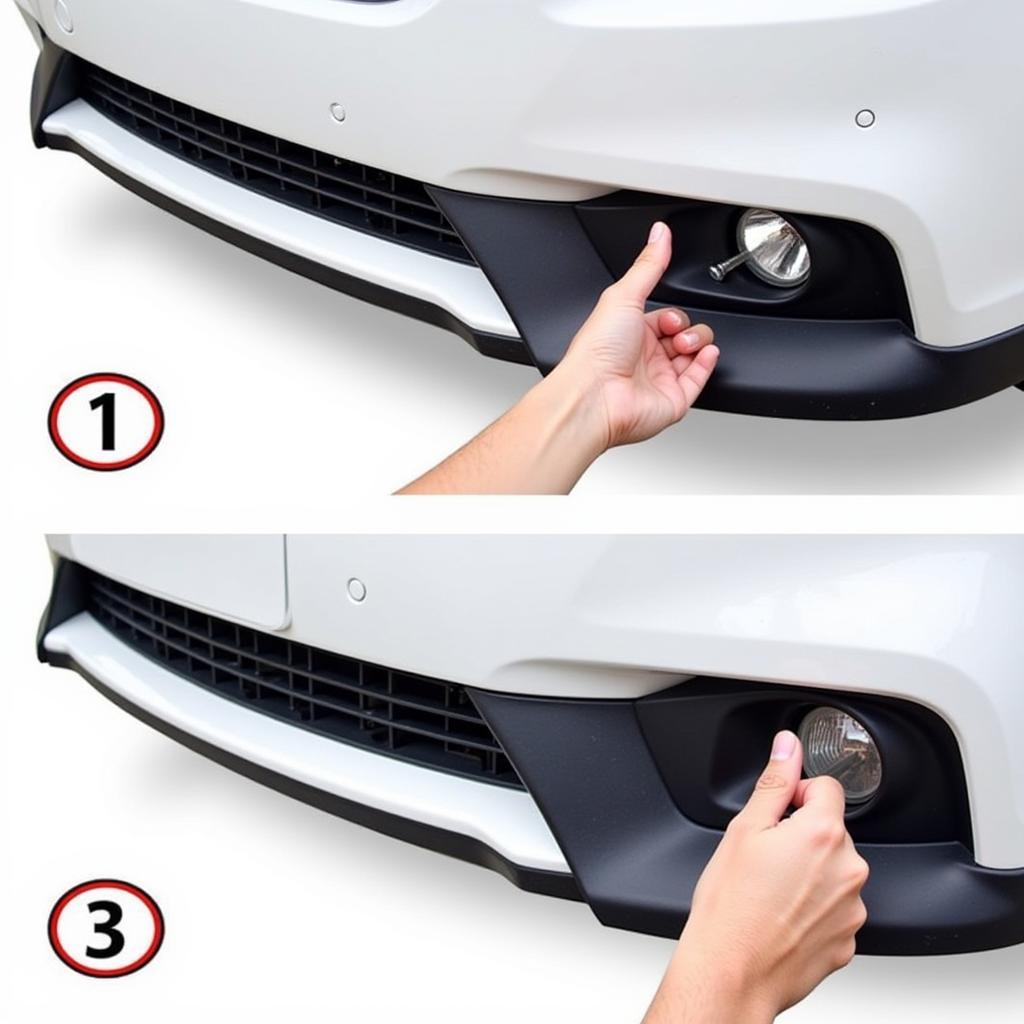 Installing a bumper guard on a car for added protection