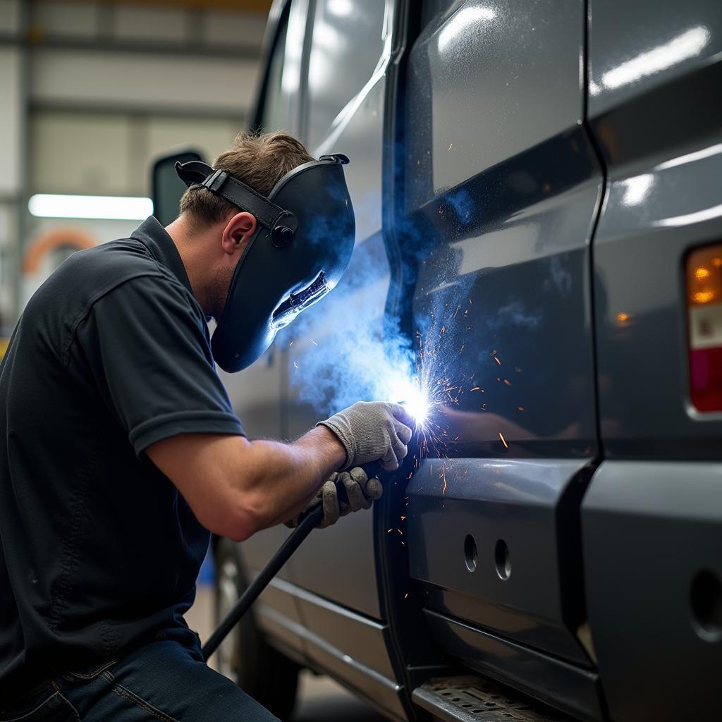 Installing a Ford Transit MK4/5 repair panel