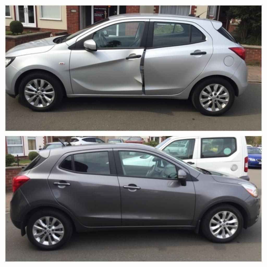 Before and after car body repair Inverness