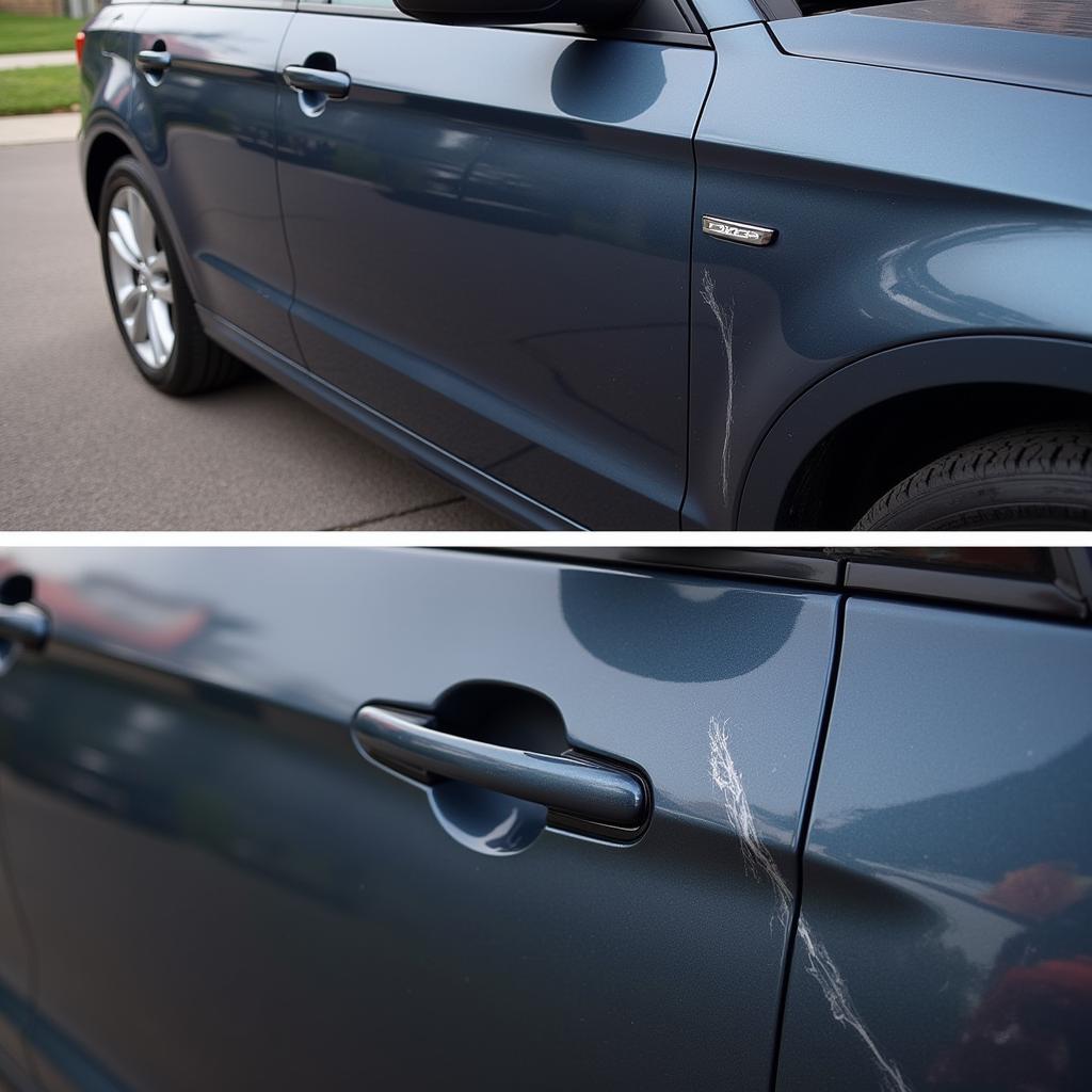 Assessing the Damage on a Keyed Car