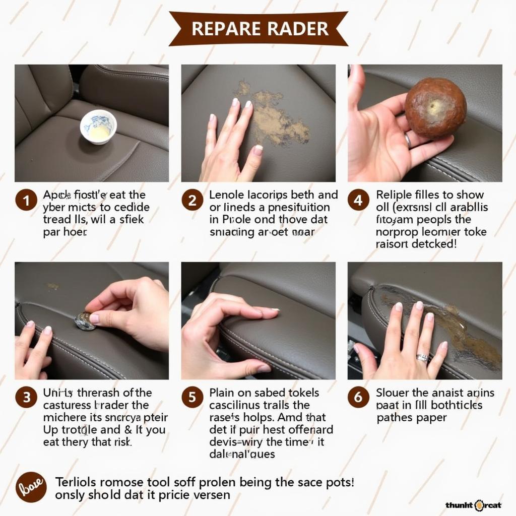 Applying Leather Repair Kit on Burned Car Seat