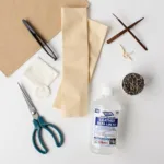 Leather repair kit and essential tools for fixing a ripped car seat