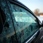 Lexus RX400h with Damaged Window