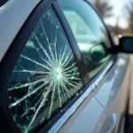 Car Window Damage on a Lincoln