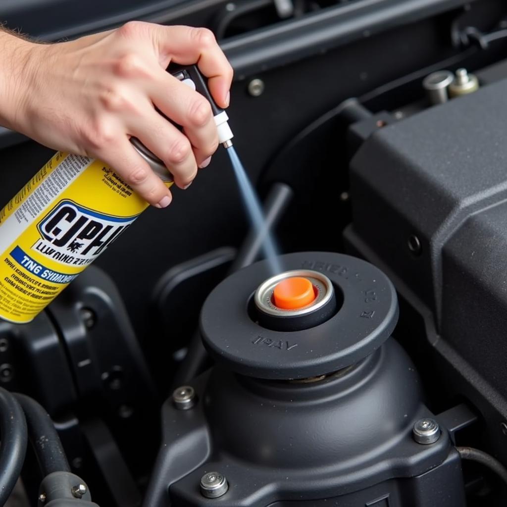 Lubricating a Car Ignition with Graphite Spray