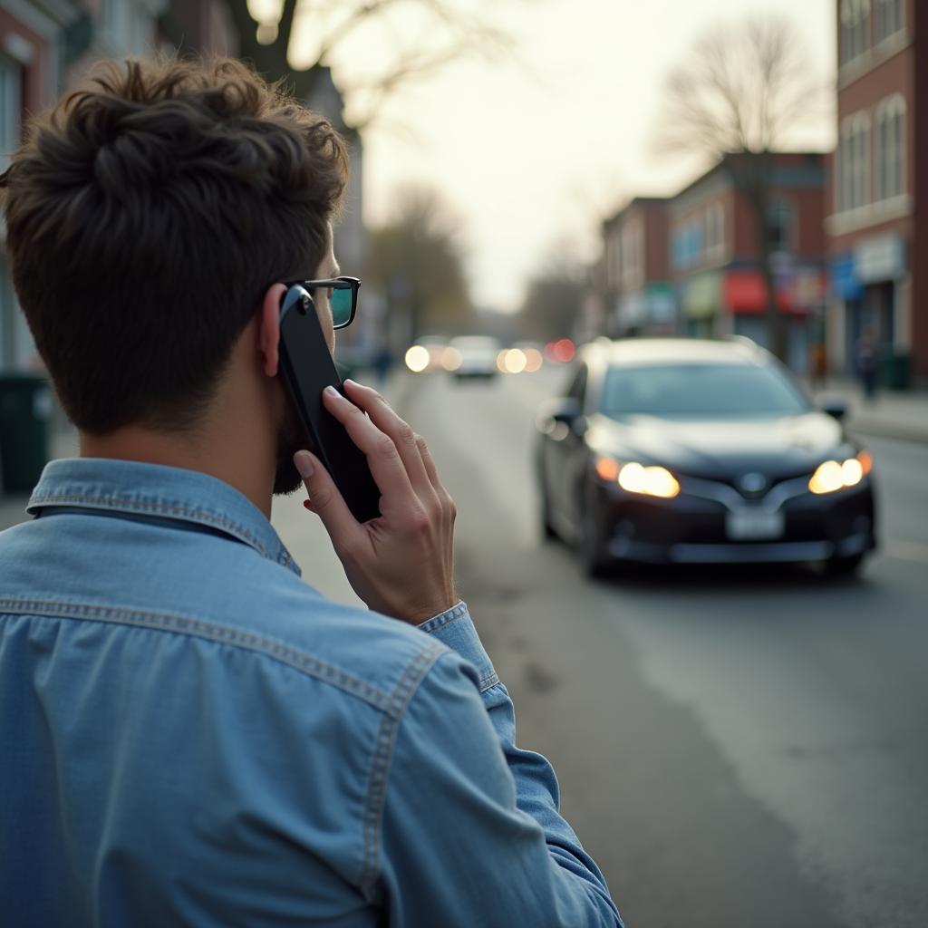 Filing an insurance claim for car window repair on Main Street