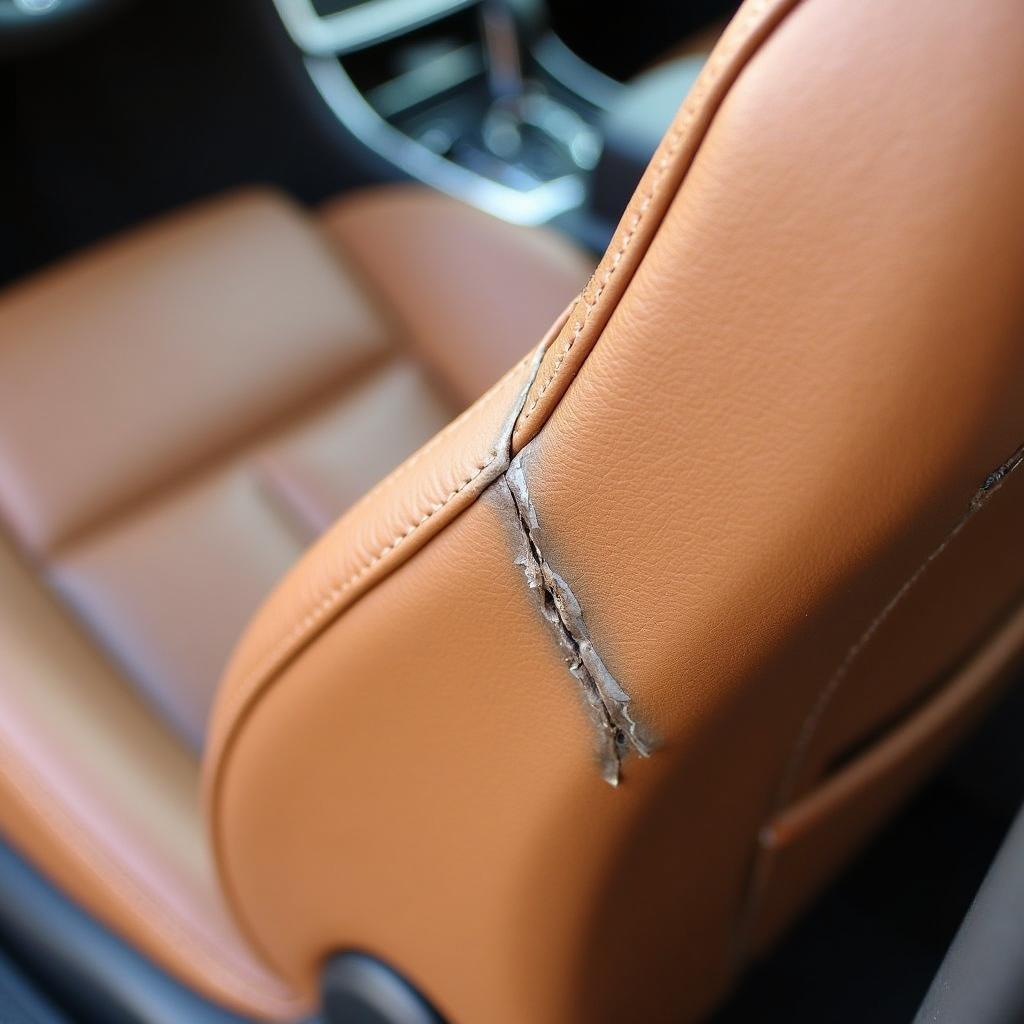 Torn Mercedes-Benz Car Seat