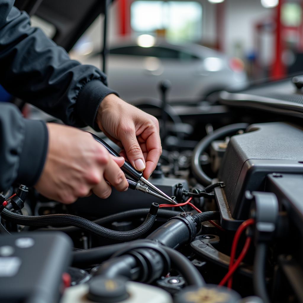 Mechanic Repairing Car Wiring in Hoppers Crossing